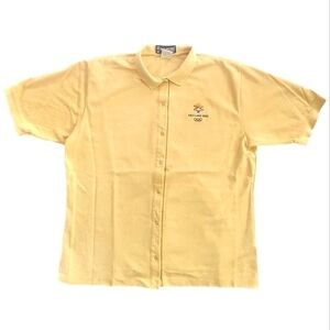 SALT Lake Olympics 2002 Yellow Vintage Button Down Shirt